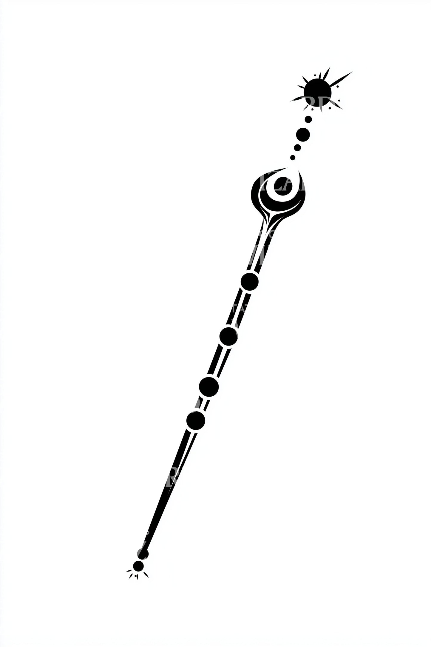 Astral Wand Sigil Tattoo Design