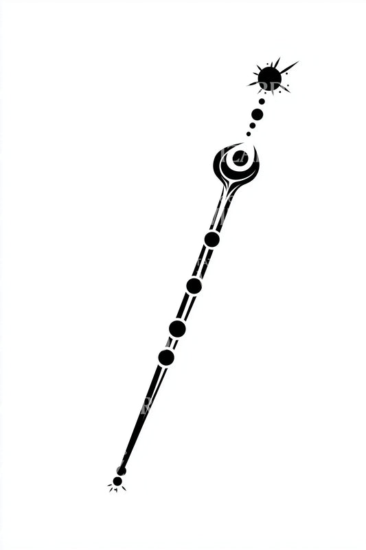 Astral Wand Sigil Tattoo Design