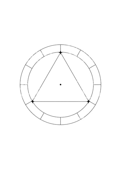 Astrologisen kolmioaspektin tatuointi