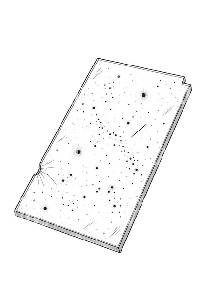 Diseño de tatuaje de placa estelar de vidrio astronómica