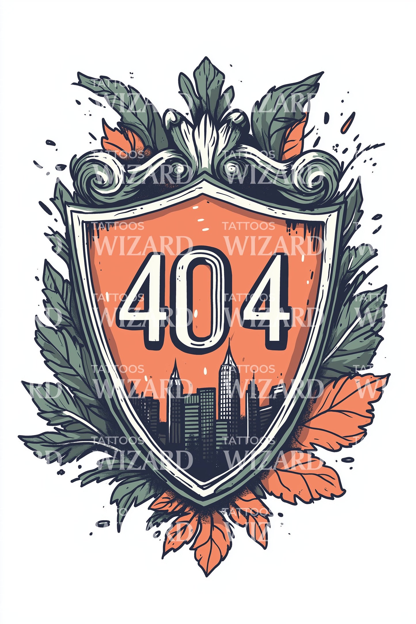 Atlanta 404 Crest Tattoo Design