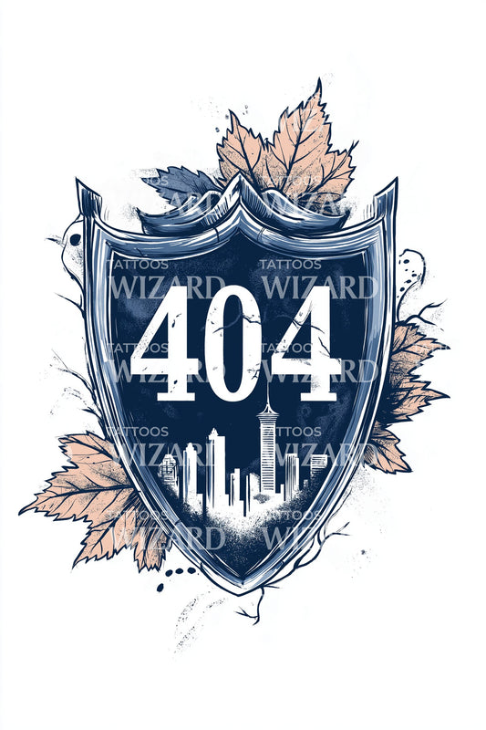 Atlanta 404 Skyline Tattoo Design
