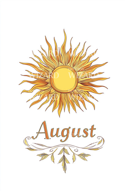 August Golden Sun Emblem Tattoo Idea