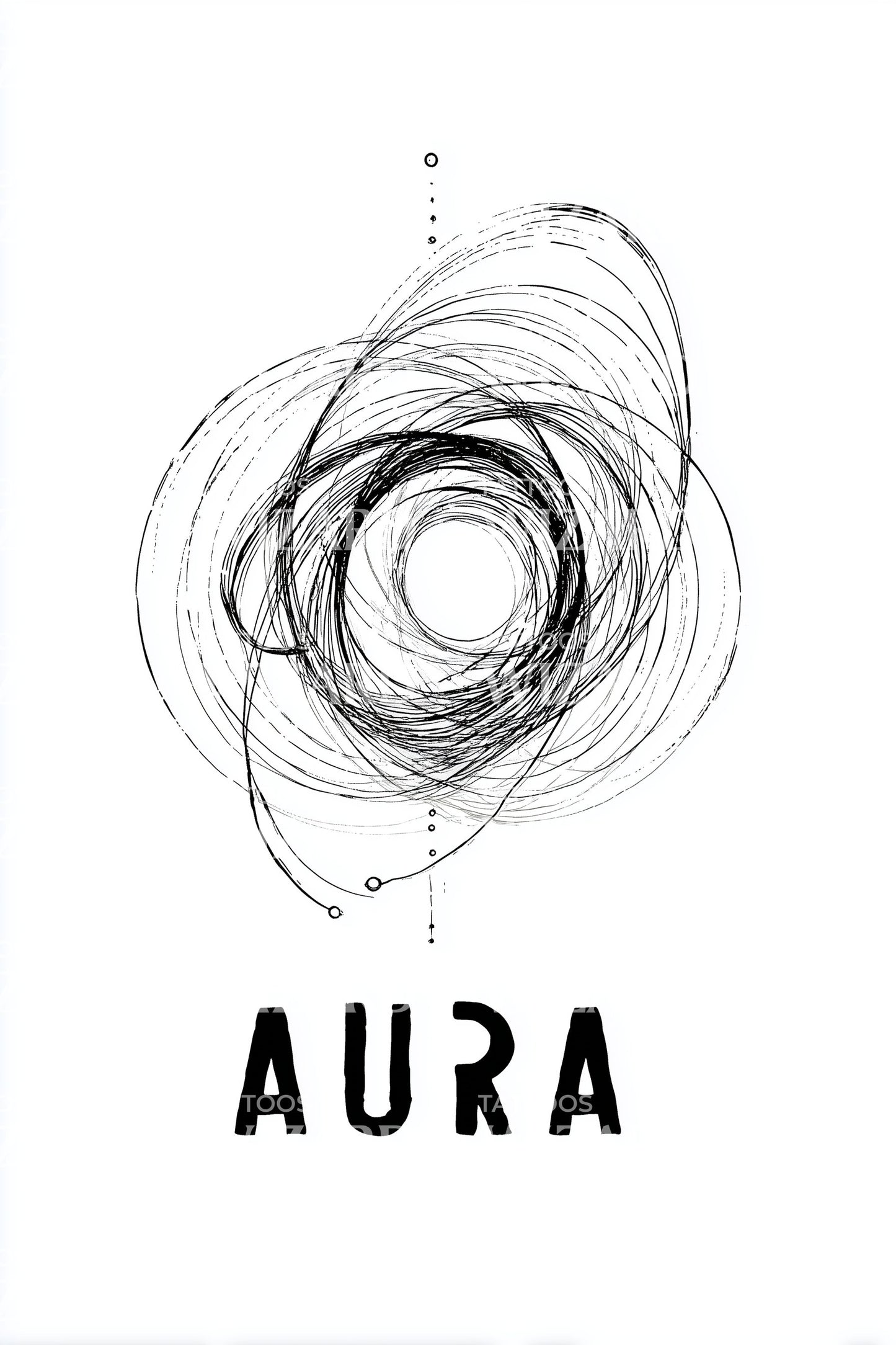Aura Abstract Spiral Tattoo Design