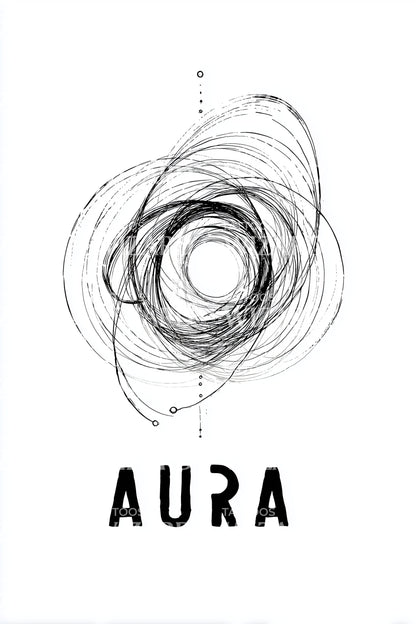 Aura Abstract Spiral Tattoo Design