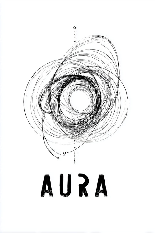 Aura Abstract Spiral Tattoo Design