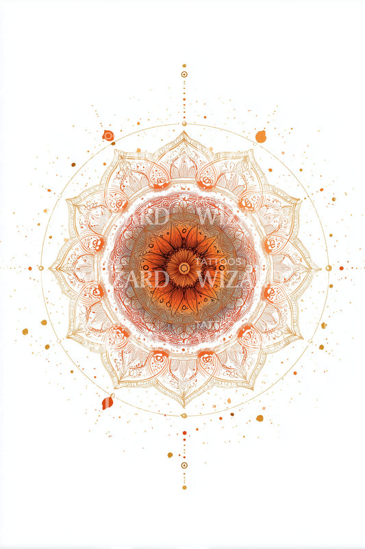 Aura Burst Mandala Tattoo Design