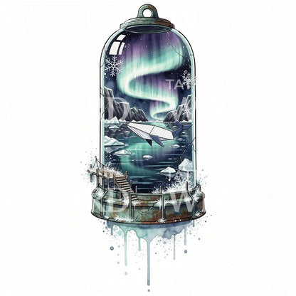 Aurora Jar Tattoo Design