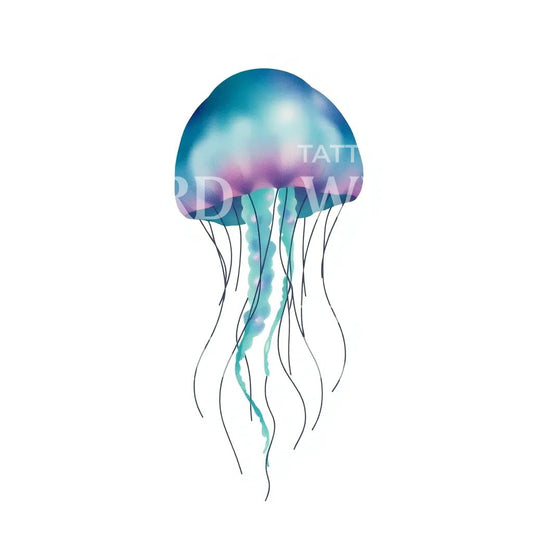 Aurora Jellyfish Tattoo Design