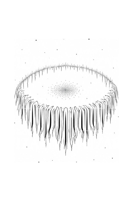 Auroral Oval Over the Pole Tattoo Design