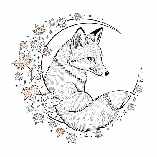 Tattoo-Design Herbstfuchs