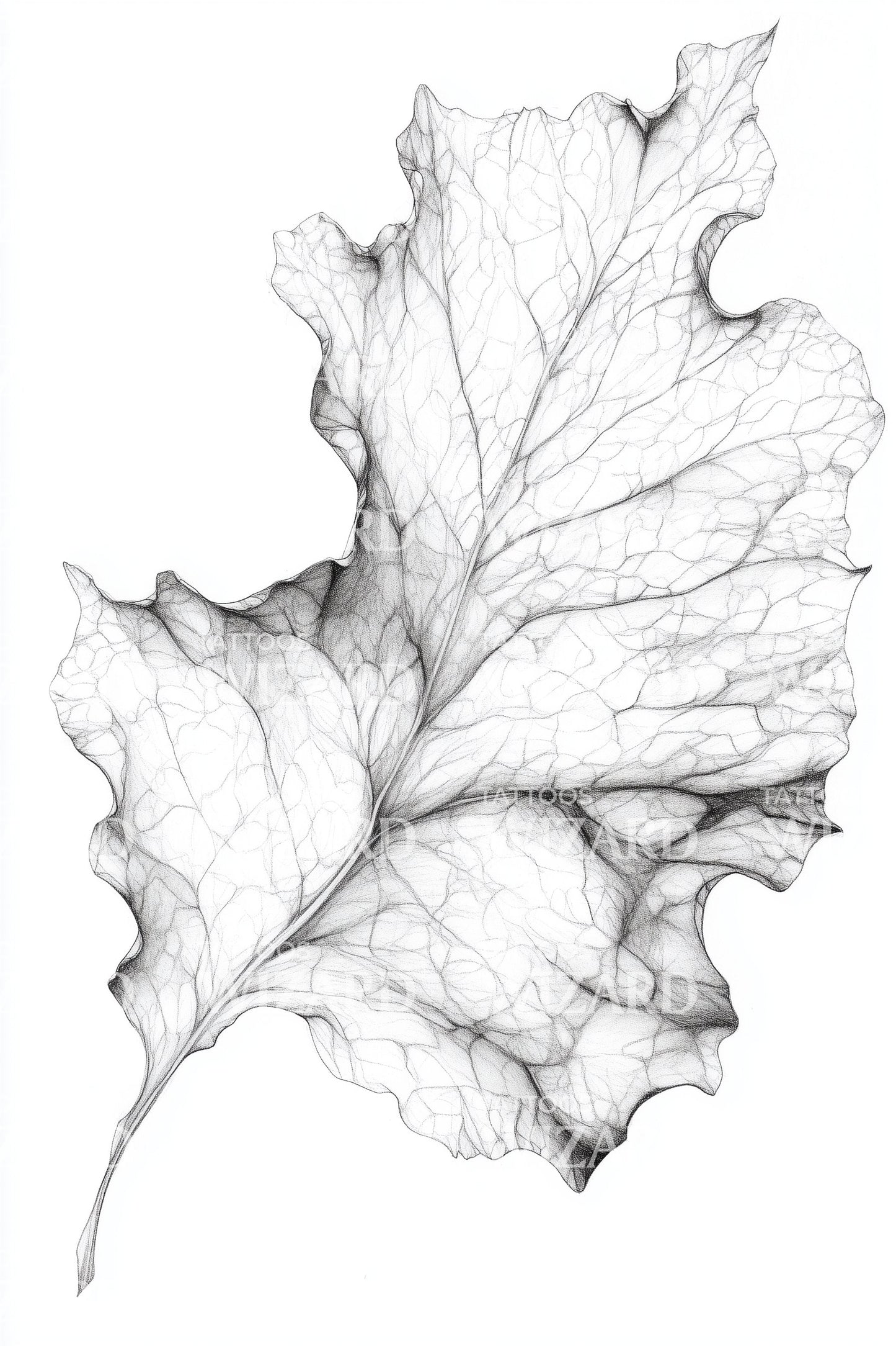 Autumn Maple Leaf Tattoo Illustration
