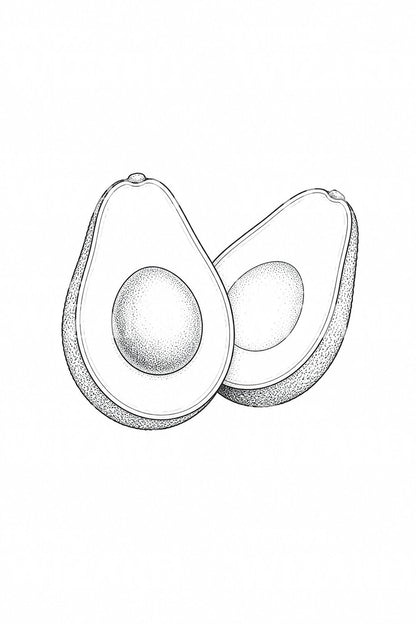 Avocado Half Tattoo Idea