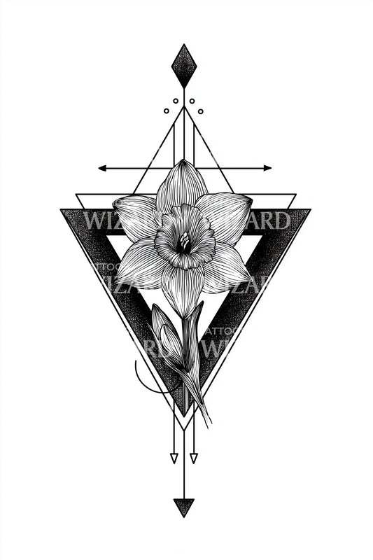 Axis Pyramid Blossom Tattoo Design