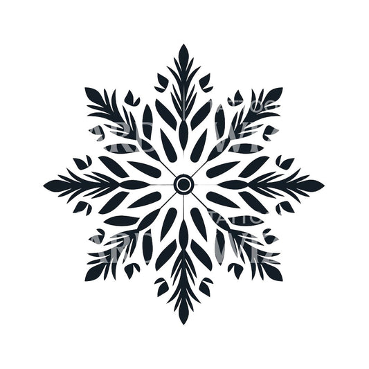 Intricate Snowflake Tattoo Design