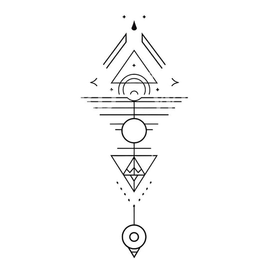 Conception de tatouage fondée sur les symboles géométriques