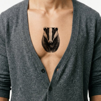 European Badger Tattoo Design