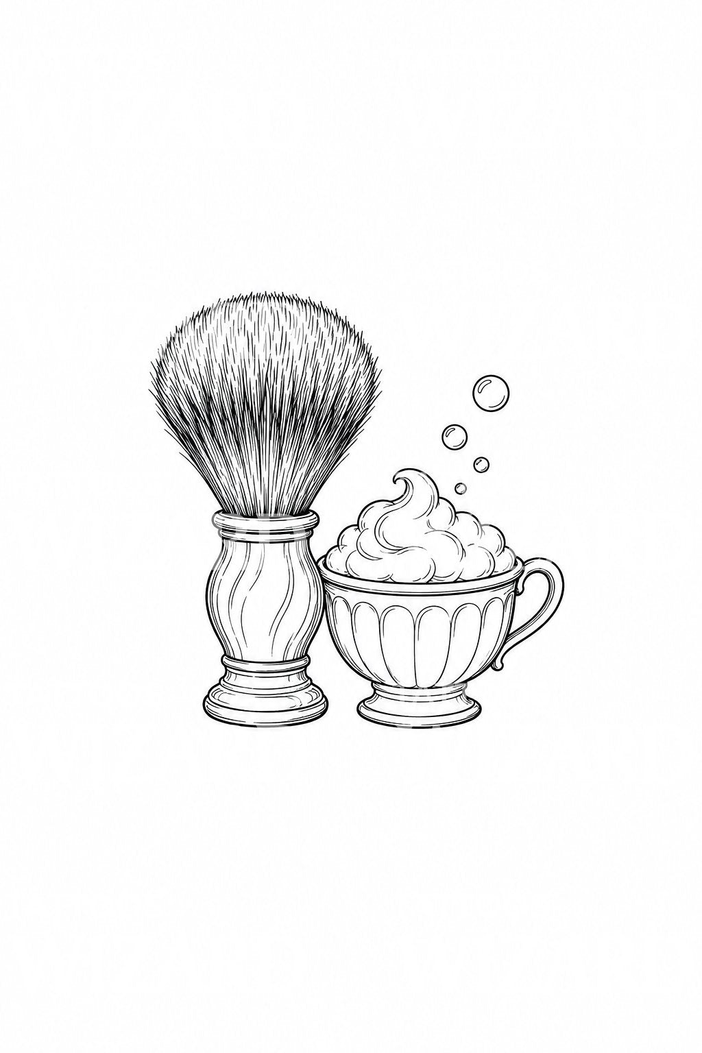 Идея татуировки Badger Shaving Brush and Lather