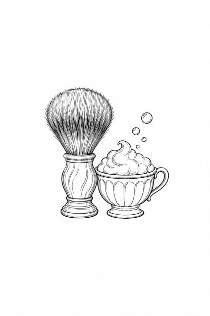 Идея татуировки Badger Shaving Brush and Lather