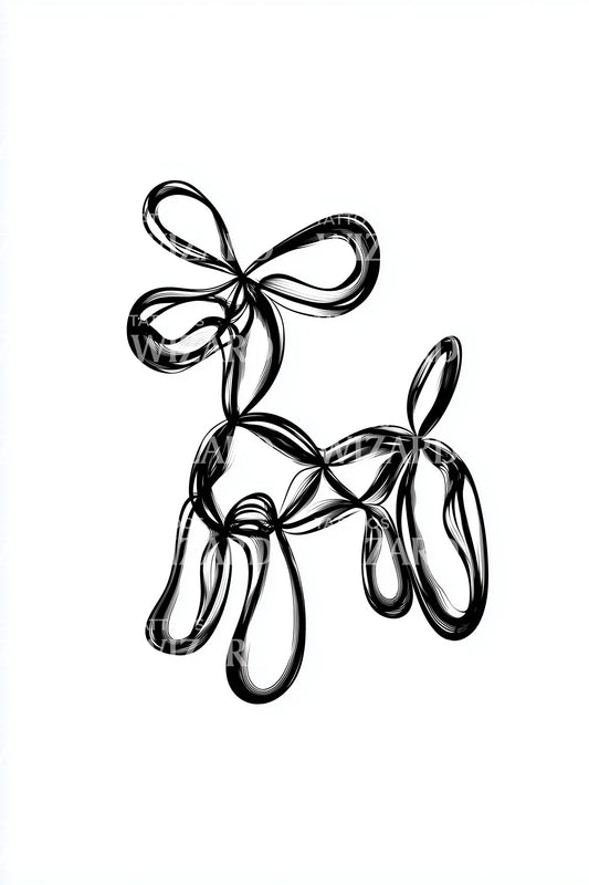 Balloon Dog Sculpture Tattoo Idea