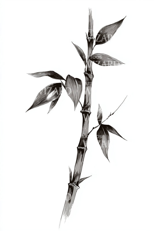 Bamboo Stalk Section Tattoo Design