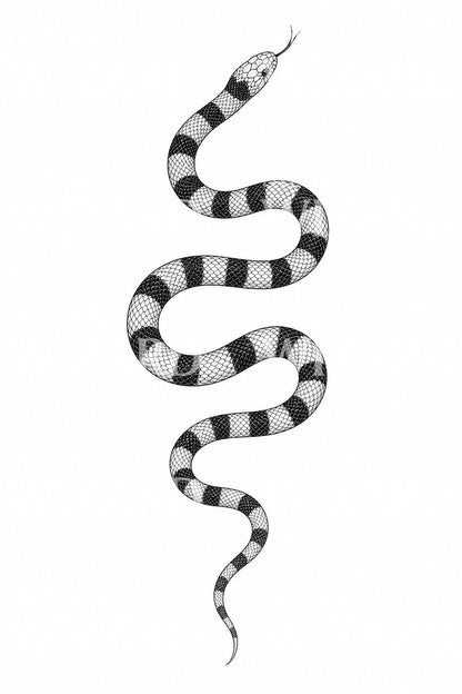 Ideia de tatuagem de cobra-coral anelada