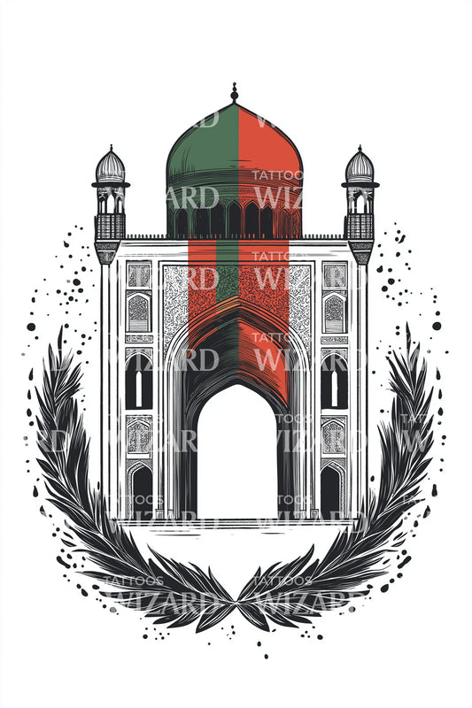 Bangladesch Erbe Tor Tattoo Design