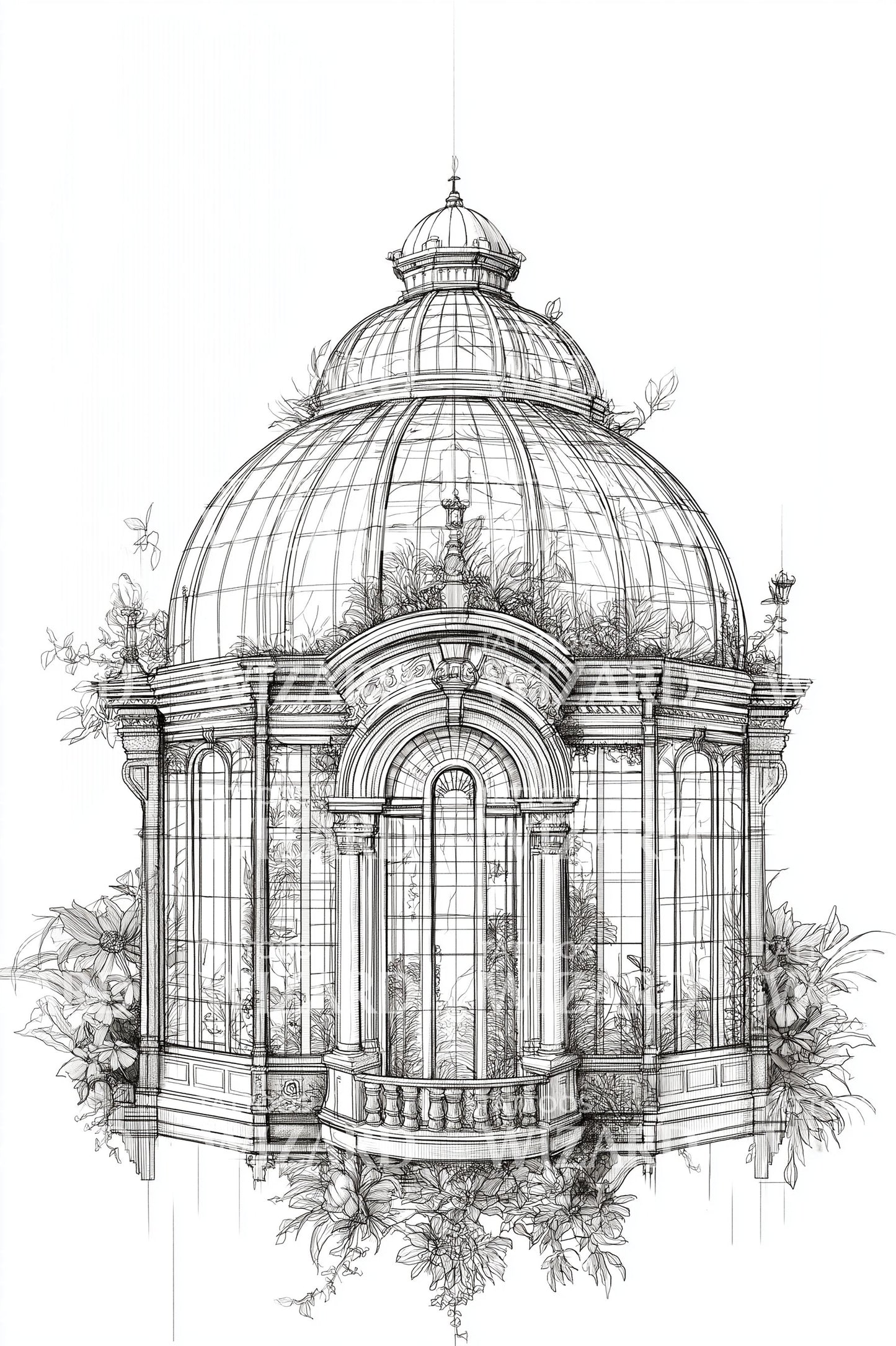 Barockkuppel Tattoo Design