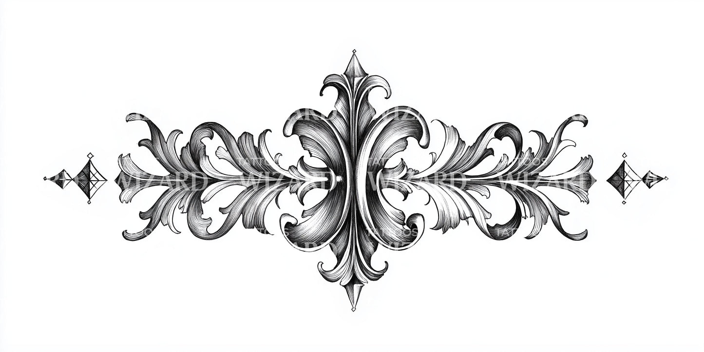 Baroque Filigree Tattoo Design
