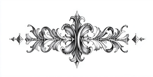Baroque Filigree Tattoo Design
