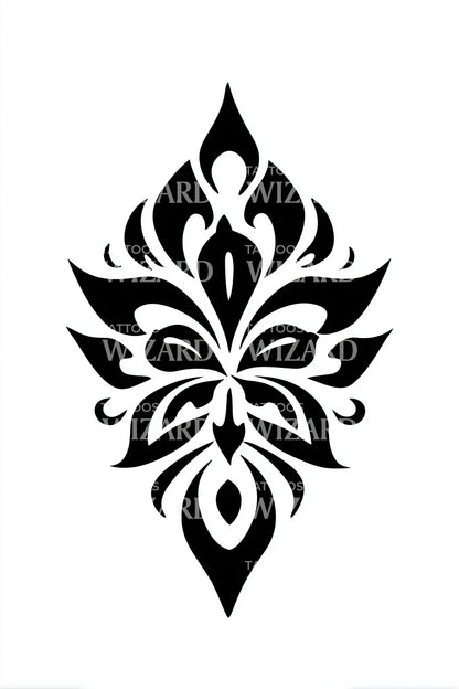巴洛克花卉大马士革纹身设计灵感