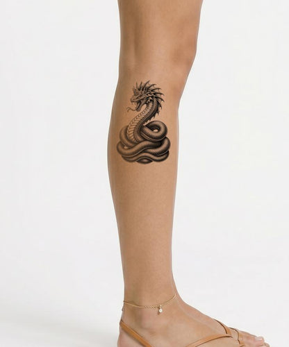 Design de tatouage Roi Serpent Basilic