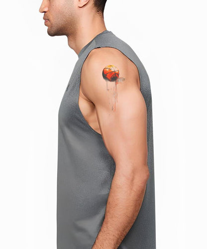 Watercolor Basketball Inspired Tattoo Design