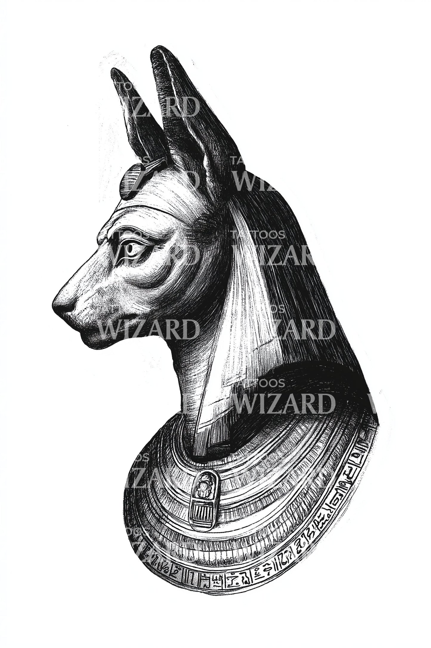 Bastet Sacred Cat Tattoo Design