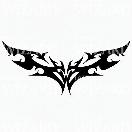 Bat Wing Tribal Tattoo Design