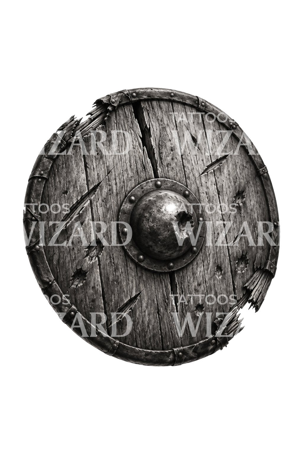 Desain Tato Perisai Viking yang Babak Belur