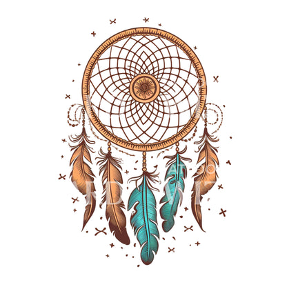 Illustrative Dream Catcher Tattoo Design