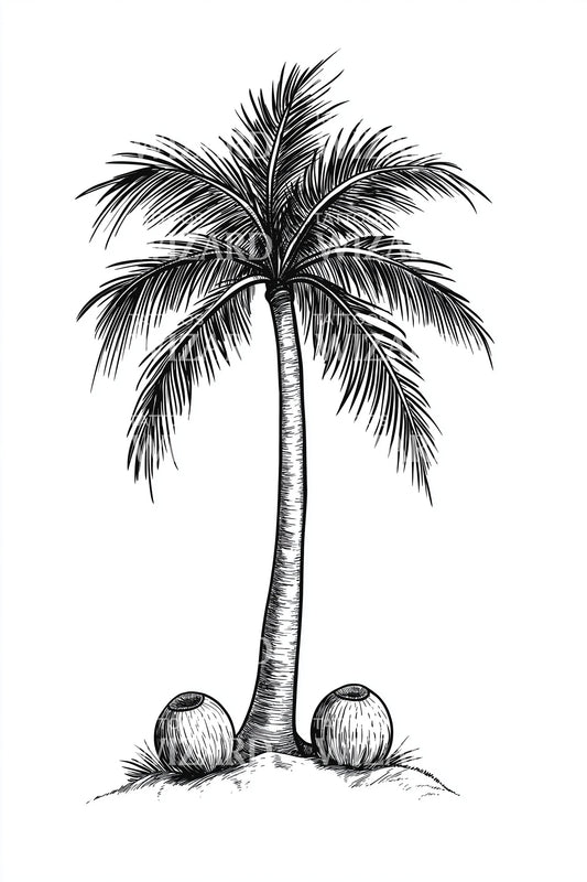 Idée de tatouage paire de palmiers de plage