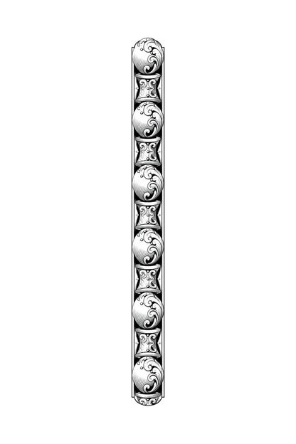 Bead and Reel Carved Band Tattoo Design