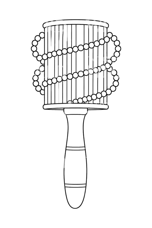 串珠卡巴萨沙锤纹身插画