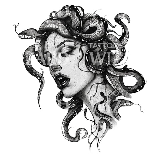 Beautiful Free Medusa Tattoo Idea