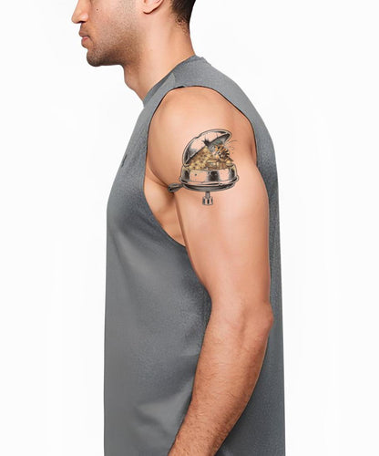Honeybee Honeycomb Bell Tattoo Design