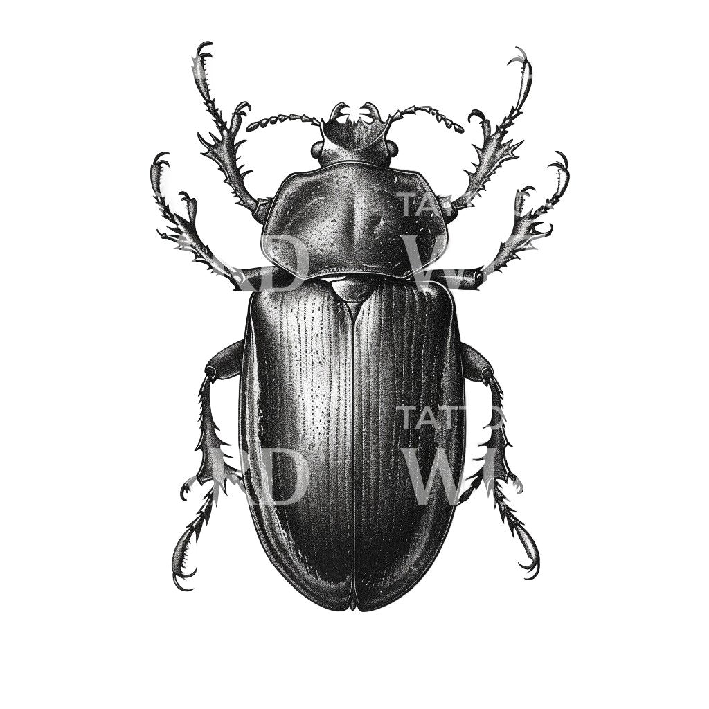 Beetle Scientific Illustration Tattoo Idea