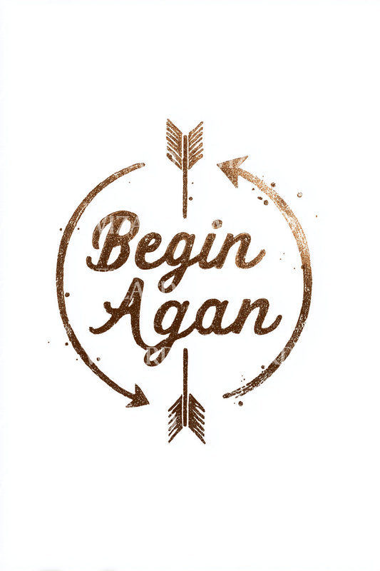 Begin Again Arrow Tattoo Idea