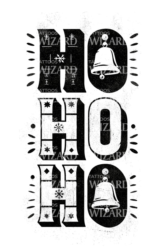 Bell Ho Ho Tattoo Illustration