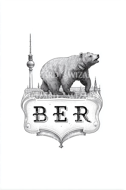 BER Berlin Bear Tattoo Design