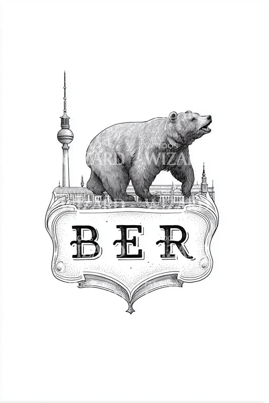 BER Berlin Bear Tattoo Design