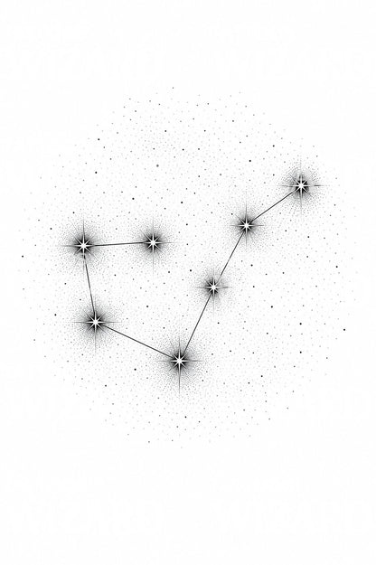 Motif de tatouage constellation de la Grande Casserole