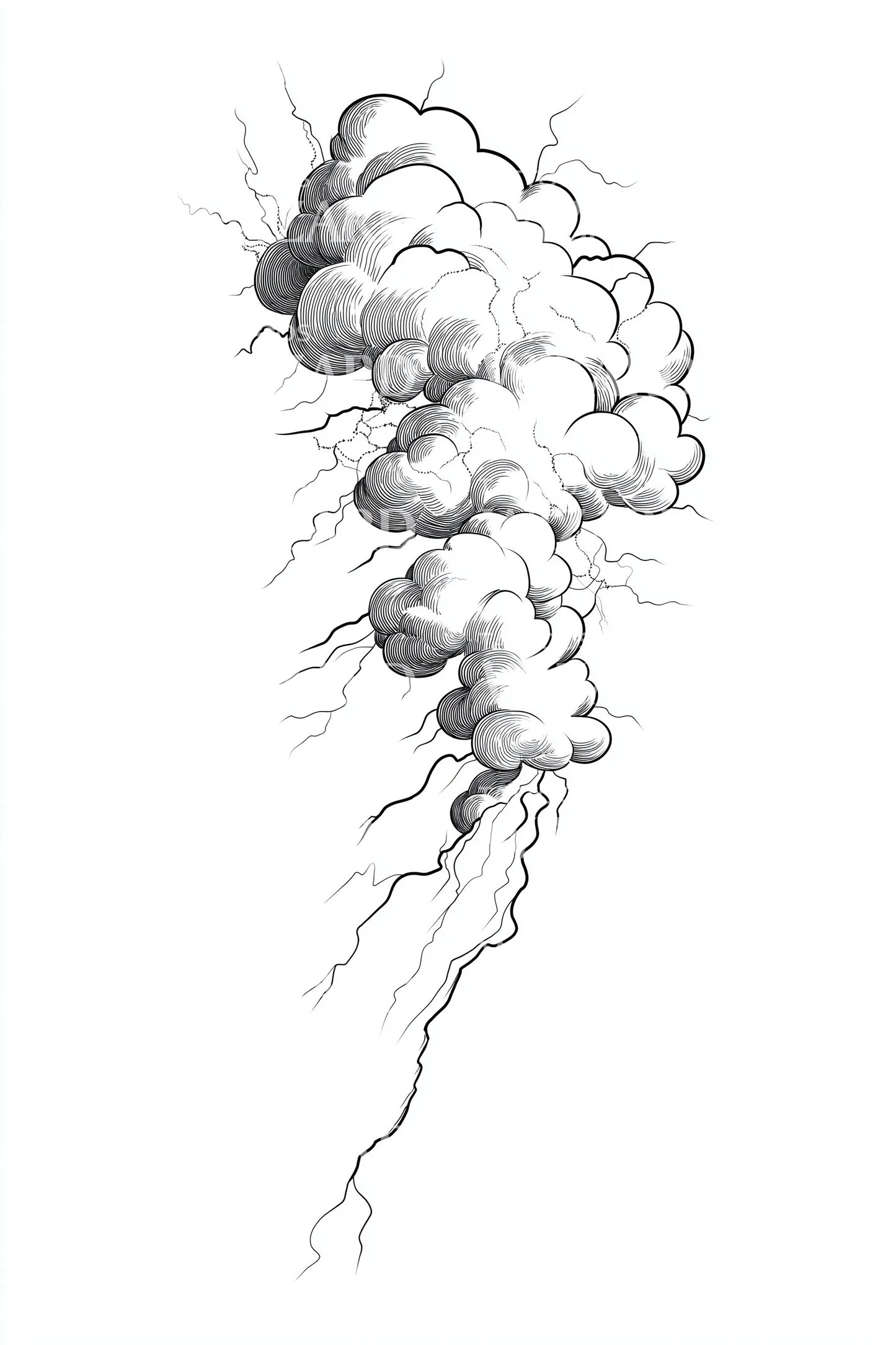 Svulmende Stormsky Tatoveringsdesign