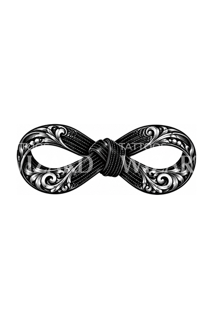 Tato Seni Bela Diri Simpul Infinity Sabuk Hitam